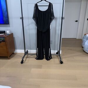MSK Black Jumpsuit with Silver Trim